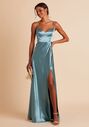 Birdy Grey Jay Satin Dress in Sea Glass V-Neck Bridesmaid Dress - thumbnail - 1