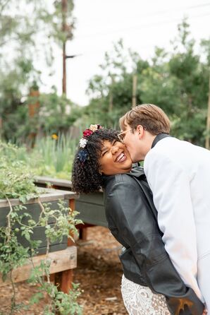 Couple Shares Kiss at Riverbed Farms in Anaheim, California