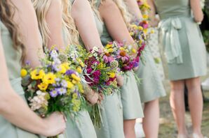 Local Wildflower Bridesmaid Bouquets