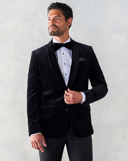 The Black Tux Velvet Jacket Tuxedo Black Tuxedo - 6