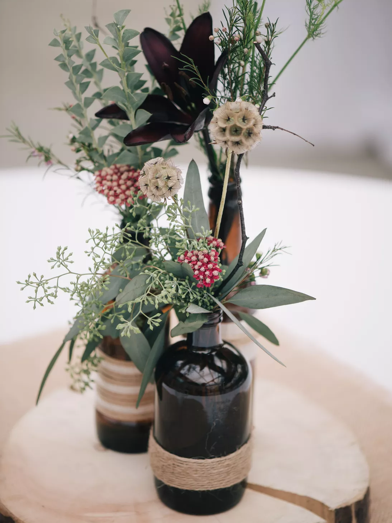 Liles and Eucalyptus Rustic Wedding Decor