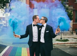 Instead of sticking to a specific theme or palette, Harrison and Jason wanted a wedding that reflected their unique interests, so they decided to get 