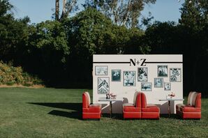 Retro Deli Booth Seating at Rehearsal Dinner
