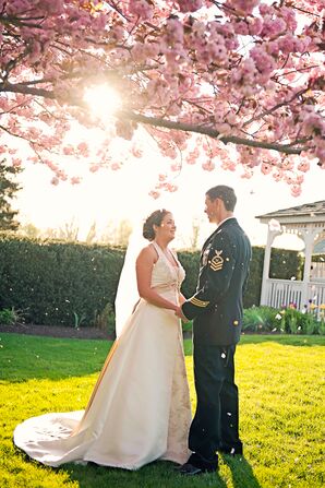 Couple Under Cherry Blossoms Tree