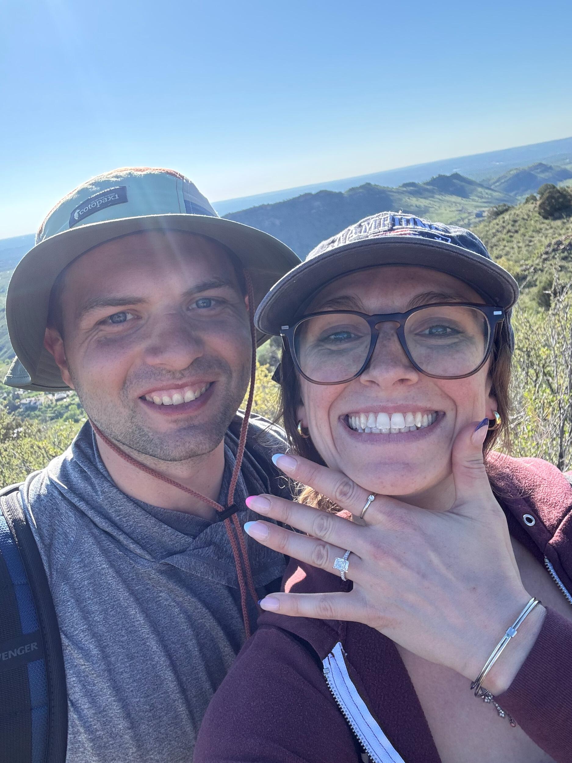 The proposal and our first trip together - We took a few days together as a couple before Adult Nationals begin.  On a morning hike in the mountains of Denver, Colorado, JT popped the question and made me the happiest girl in the world!
