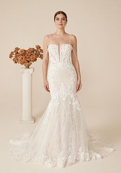 Justin Alexander Domela Trumpet Wedding Dress