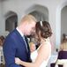 Blue Groom's Suit With Blue Gingham Tie