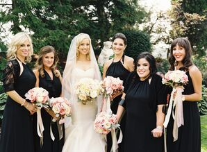 Floor-Length Black Bridesmaid Dresses