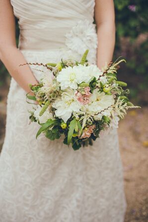 White and Green Bridal Bouquet