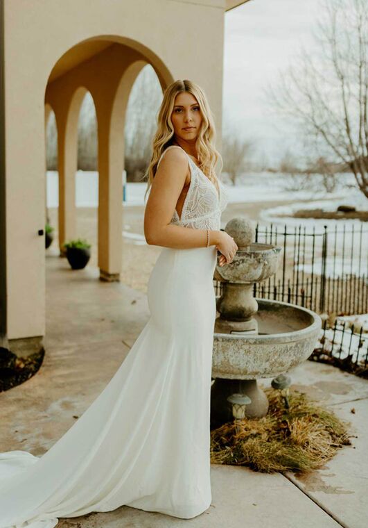 Stella York 7717 Column Wedding Dress - 7