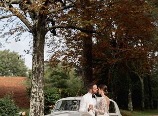 Have you ever wondered what the fashion looks like when a wedding dress designer gets married? When Justin Warshaw, the CEO and creative director of t