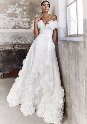 Viktor&Rolf Mariage FLORAL-OFF-THE-SHOULDER-GOWN A-Line Wedding Dress