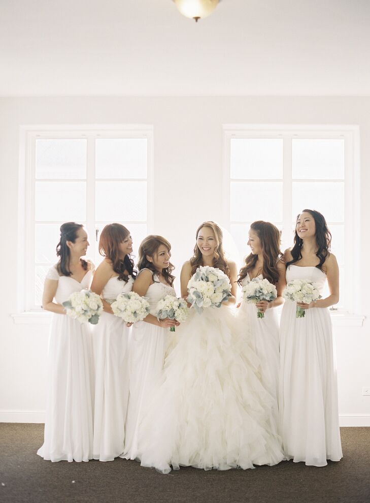 Custom White Bridesmaid Dresses
