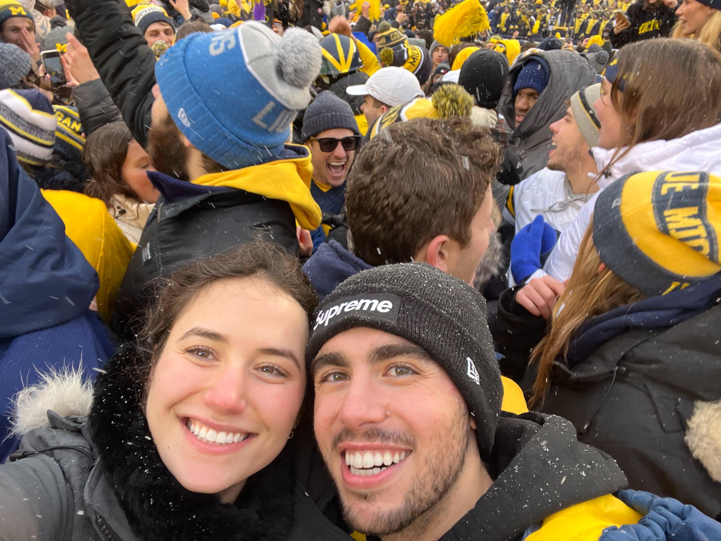 Storming the field after beating OSU 