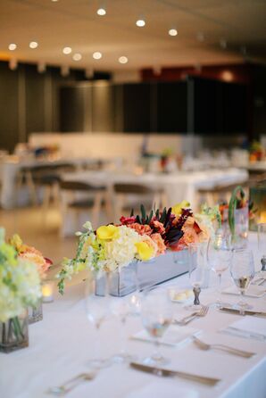 Low Colorful Floral Centerpieces