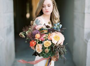 Natalie and Nathaniel's wedding theme was, "'re-plan everything and uninvite everyone in 1 month.' Kidding. Sort of! We had no idea we would be gettin