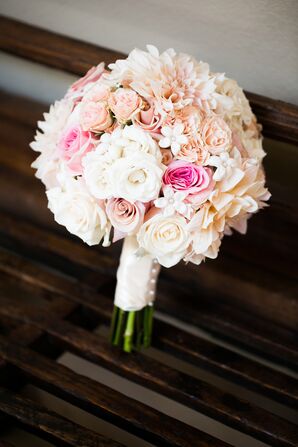 Pink and White Bridal Bouquet