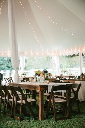 Tented Family Estate Reception in Historic Madison