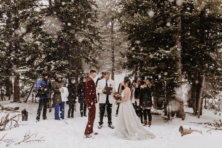Snowy Elopement in Ward, Colorado