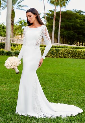 Adrianna Papell Platinum 31200 Fit-and-Flare Wedding Dress