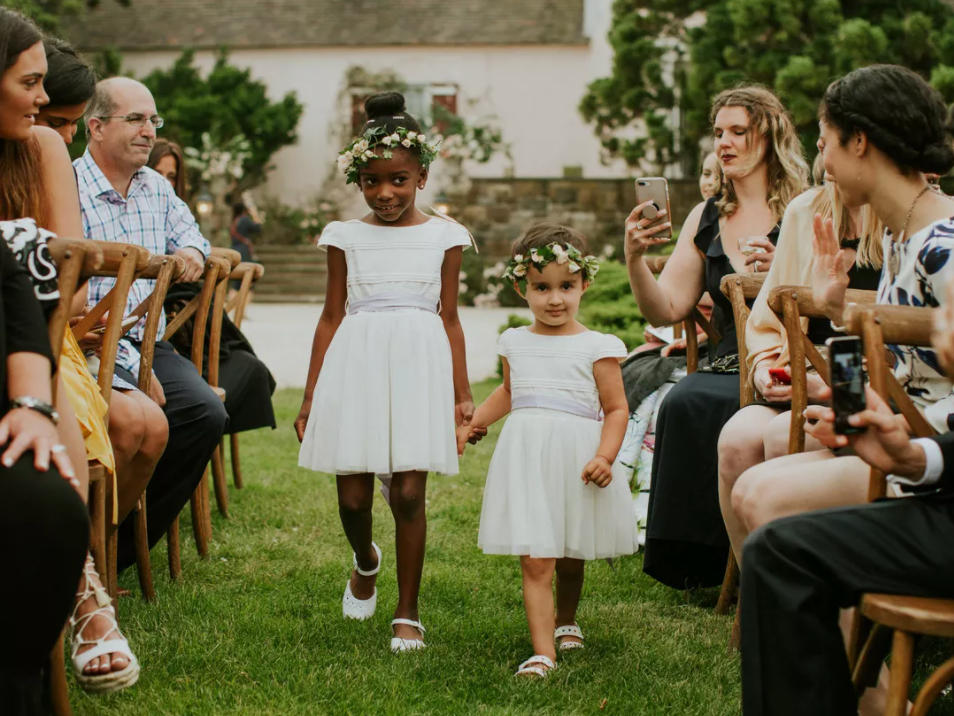 Sweet White Flower Girl Dresses with Green Sash