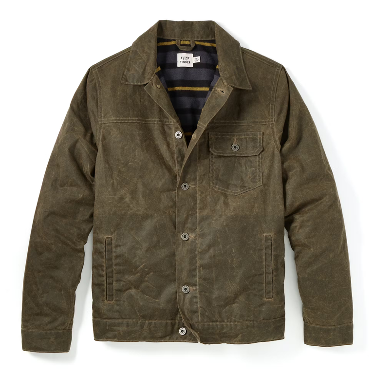 Waxed Trucker Jacket from Huckberry for the best 15th wedding anniversary gift