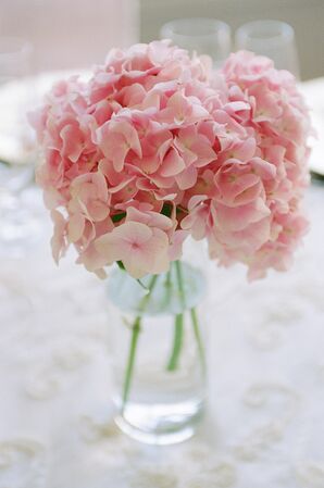 Light Pink Hydrangea Centerpiece