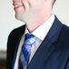 Blue and Purple Plaid Ted Baker Groom's Tie