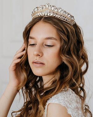 AW Bridal AW BRIDAL Gold Crowns for Women Wedding Tiaras for Bride - Queen Princess Crown Headband for Prom Birthday Pageant Party, Gold Gold Tiara