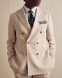Tie Bar The Dearborn Linen Oatmeal Double Breasted Jacket Brown Tuxedo - thumbnail - 5