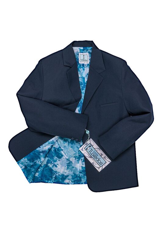 Little Tuxedos "Mason" Kids Navy Suit (5-Piece Set) Flower Girl Dress and Ring Bearer Outfit - 5
