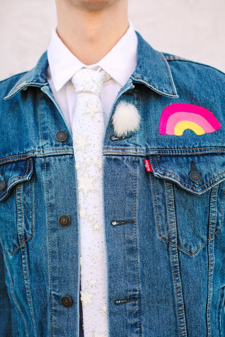 Denim Jacket for Wedding at the Unique Space in Los Angeles, California