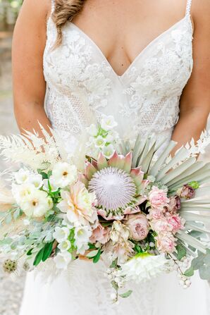 Protea Bouquet for Wedding at Saddle Wood Farms in Murfreesboro, Tennessee
