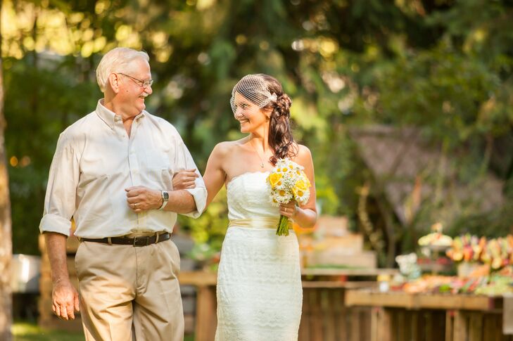 Father Walking Bride Down Aisle