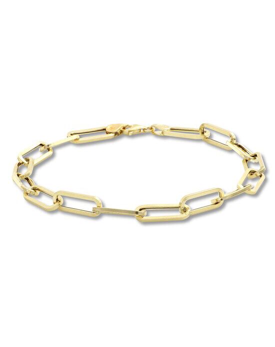 Kay Jewelers Paperclip Bracelet 10K Yellow Gold 7.5" Wedding Bracelets photo - 1