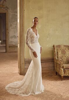 Justin Alexander Kenya Fit-and-Flare Wedding Dress