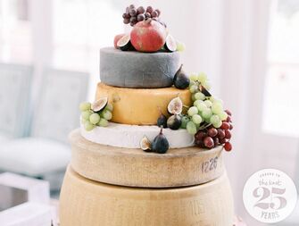 cheese wheel wedding cake