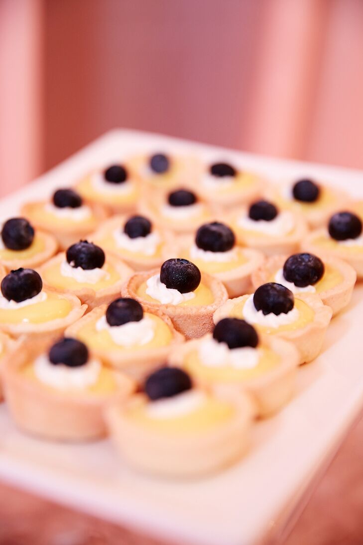 Lemon Tart Reception Dessert with Blueberries