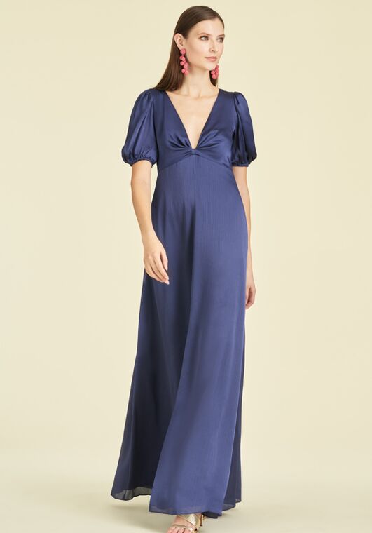 Sachin & Babi Alli Gown - Deep Cobalt V-Neck Bridesmaid Dress - 3
