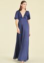Sachin & Babi Alli Gown - Deep Cobalt V-Neck Bridesmaid Dress - thumbnail - 3