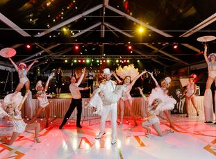 Mackensie and Tyler love any excuse to rock a costume. The couple wanted to show guests a party unlike any other, which they jokingly called The Spect