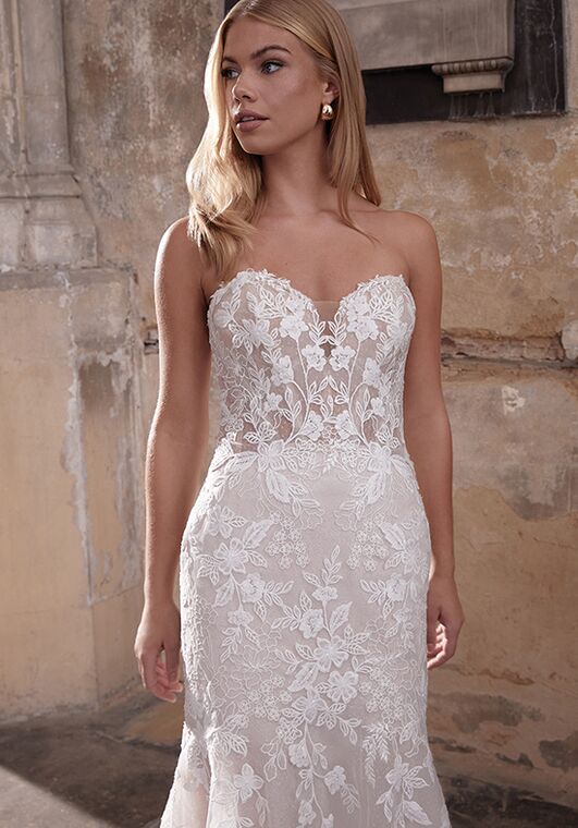 Adore by Justin Alexander Sawyer Trumpet Wedding Dress - 6