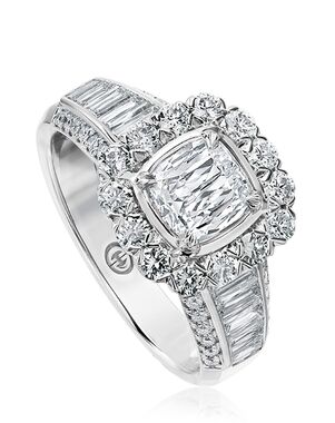 Christopher Designs Glamorous Cushion Cut Engagement Ring