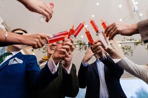 Jello Shots in Plastic Syringes at Wedding Reception