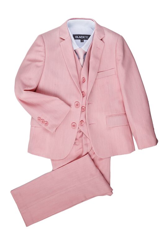BLACKTIE "Liam" Blush Suit (5-Piece Set) Flower Girl Dress and Ring Bearer Outfit - 6