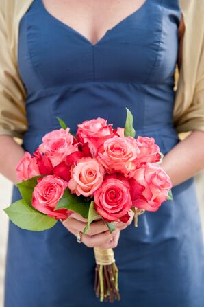Coral Rose Bridal Bouquet