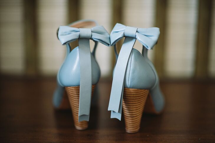 Vintage-Inspired Blue Wedding Shoes