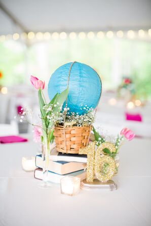 Paper Lantern Hot Air Balloon Wedding Reception Centerpieces