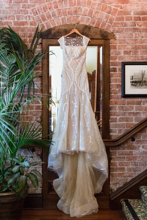 Pronovias Pearl-Colored Luxurious Wedding Dress