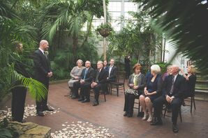 Guests at Wedding Ceremony in Greenhouse